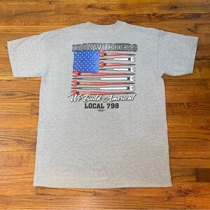 Union Made Ironworkers Local 798 Tee T-Shirt Gray 
Men’s Teen XL
Thick Soft 90%